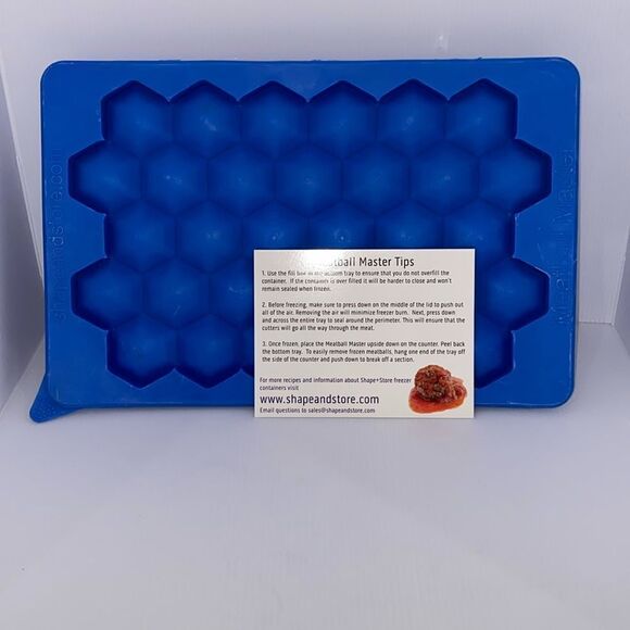 Shape+Store Master Meatball Making BPA Free Silicone Tool 32 1 oz Each Deep Blue - Picture 2 of 9